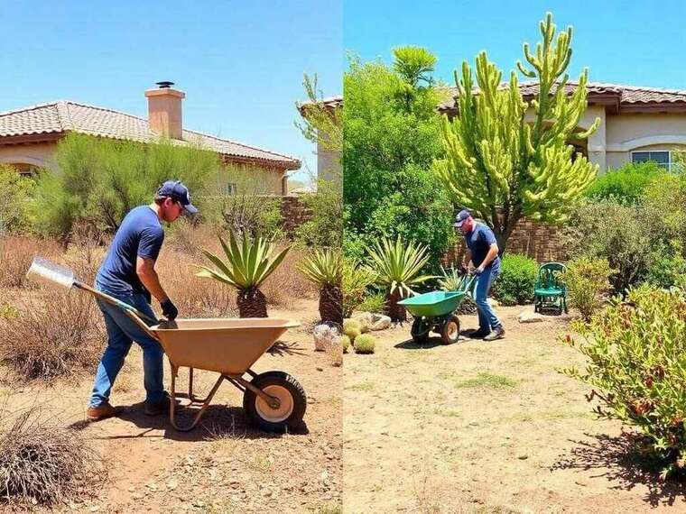 Professional yard cleanup service Tucson Arizona